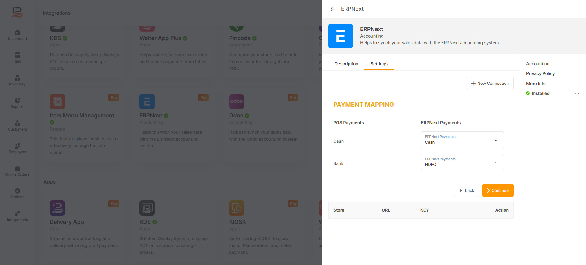 payment mapping