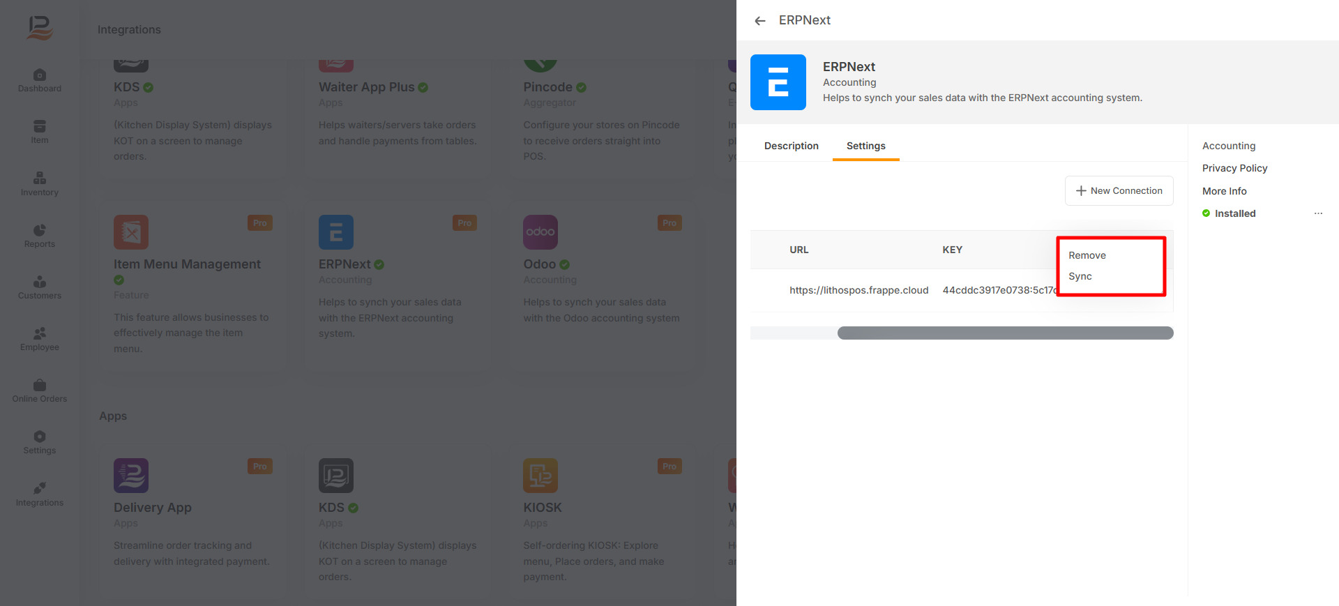 sync option