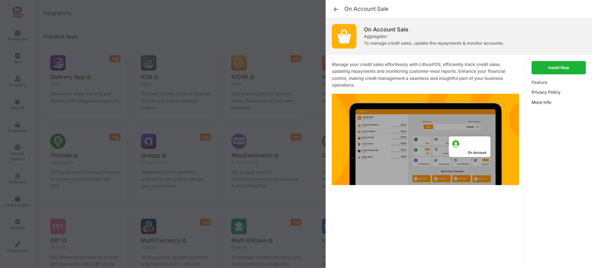 configure on accounts